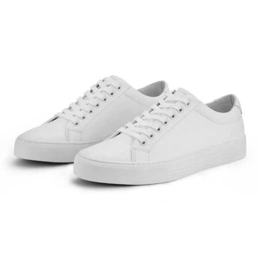 Giày Sneaker Da Unisex CORAL FULL WHITE Năng Động Cá Tính