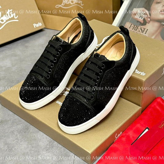 Giày thể thao Louboutin luxury đính đá drilling casual fashion trends sports hongkong style youth shoes